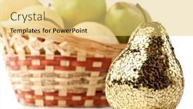  Presentation with pear - Theme featuring gold-pear-among-the-usual and a  colored foreground