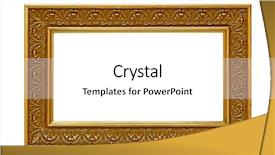  Presentation with gold frame - Colorful slides enhanced with gold plated wooden photo frame backdrop and a white colored foreground