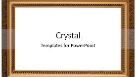  Presentation with gold frame - Beautiful slides featuring gold plated wooden picture frame backdrop and a white colored foreground