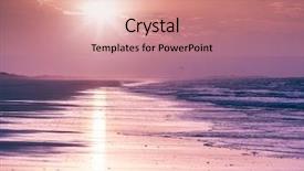  Presentation with purple gold - Colorful presentation design enhanced with gold purple - image of a beautiful sunset backdrop and a coral colored foreground