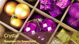  Presentation with purple gold - Amazing presentation design having gold purple - wooden box filled with christmas backdrop and a tawny brown colored foreground