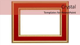  Presentation with red gold white - Colorful PPT theme enhanced with gold-red frame isolated backdrop and a red colored foreground