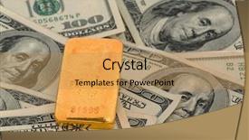  Presentation with gold investment - PPT theme enhanced with gold reserves exchange rates investment background and a yellow colored foreground