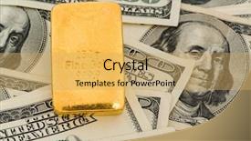  Presentation with gold investment - Slide set consisting of gold reserves exchange rates investment background and a yellow colored foreground