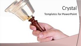  Presentation with white gold - Presentation enhanced with gold retro school bell background and a white colored foreground