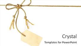  Presentation with bow and arrow - Audience pleasing presentation design consisting of gold ribbon - bow with tag backdrop and a white colored foreground