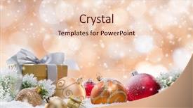  Presentation with hawaiian luau hanging decorative christmas - PPT layouts enhanced with gold ribbon shiny stars - decorative christmas background background and a lemonade colored foreground