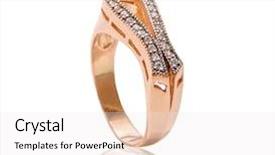  Presentation with gold diamond - Presentation design featuring gold ring with diamond gems background and a sky blue colored foreground