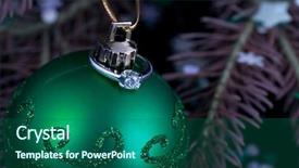  Presentation with gold diamond - Presentation theme with gold ring with diamond background and a ocean colored foreground