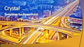  Presentation with china - Theme having gold rush - city scape of the hangzhong background and a cobalt blue colored foreground