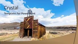  Presentation with ghost - PPT theme consisting of gold rush - ghost town of bodie is background and a light blue colored foreground