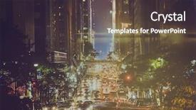  Presentation with leaks - Cool new PPT theme with gold rush - new york's 42nd street backdrop and a tawny brown colored foreground