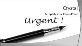  Presentation with narrative pen - Beautiful PPT theme featuring gold rush - pen and urgent message isolated backdrop and a white colored foreground