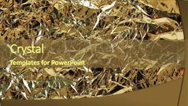  Presentation with color - Beautiful PPT theme featuring gold scroll - crumpled color foil texture background backdrop and a tawny brown colored foreground