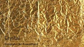  Presentation with text the texture mineral - Presentation theme consisting of gold scroll - crumpled foil texture background background and a gold colored foreground