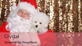  Presentation with sequin - Slide deck enhanced with gold sequin background christmas holiday background and a  colored foreground