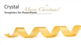  Presentation with white gold - Presentation having gold silk ribbon on white background and a white colored foreground