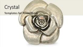  Presentation with white gold - PPT theme enhanced with gold silver - ring isolated on white background background and a soft green colored foreground