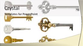  Presentation with keys - Amazing presentation having gold silver - set of retro and modern backdrop and a light gray colored foreground