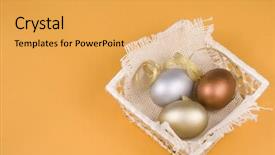  Presentation with gold silver - Slide set featuring gold silver and bronze eggs background and a yellow colored foreground