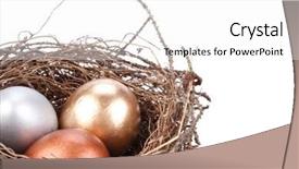  Presentation with gold silver - Cool new presentation theme with gold silver and bronze eggs backdrop and a white colored foreground