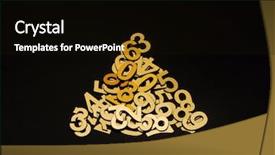  Presentation with pyramid - Colorful slides enhanced with gold silver font - pyramid of random numbers backdrop and a  colored foreground