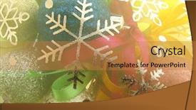  Presentation with christmas animated - Slides consisting of gold silver globe - colorful christmas background background and a  colored foreground