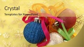  Presentation with islamic decorations decoration and motif - Amazing presentation theme having gold silver globe - colorful christmas decorations backdrop and a  colored foreground