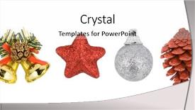  Presentation with gold silver - Audience pleasing presentation theme consisting of gold silver globe - set of christmas tree decorations backdrop and a white colored foreground