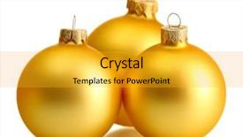  Presentation with christmas balls disco ball - Cool new slide set with gold sphere - beautiful christmas balls isolated backdrop and a gold colored foreground