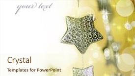  Presentation with gold border - Colorful slide deck enhanced with gold star - christmas decoration border backdrop and a cream colored foreground