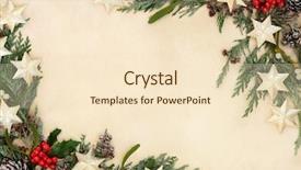  Presentation with gold border - PPT theme consisting of gold star decorations holly background and a lemonade colored foreground