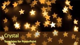  Presentation with gold bokeh - Slides with gold stars bokeh background background and a tawny brown colored foreground