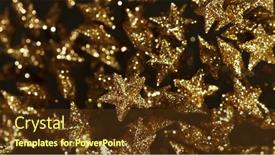  Presentation with gold stars - Colorful slide set enhanced with gold-stars-flying-up backdrop and a tawny brown colored foreground