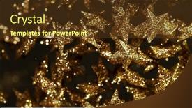  Presentation with gold stars - Slide deck having gold-stars-flying-up background and a tawny brown colored foreground