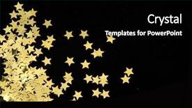  Presentation with gold star - Beautiful theme featuring gold stars on black background backdrop and a black colored foreground