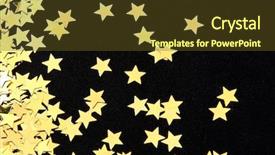  Presentation with gold stars - PPT layouts enhanced with gold stars on black background background and a tawny brown colored foreground