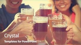  Presentation with stamp out domestic violence - Audience pleasing PPT layouts consisting of gold talking - group of friends hanging backdrop and a coral colored foreground