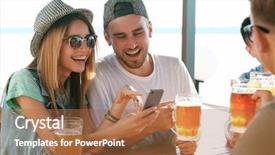  Presentation with diney inside out - PPT layouts enhanced with gold talking - group of friends hanging background and a coral colored foreground