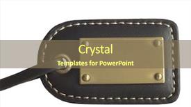  Presentation with leather - Amazing theme having gold ticket - black leather tag backdrop and a violet colored foreground