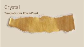 Presentation with torn paper - PPT theme having gold-torn-empty-pieces background and a lemonade colored foreground