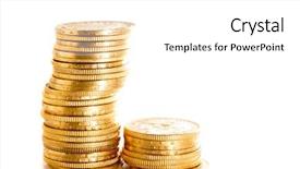  Presentation with gold investment - Cool new presentation theme with gold towers made backdrop and a white colored foreground