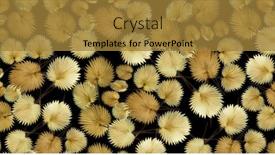  Presentation with gold leaves - Cool new PPT theme with gold-tropical-leaves backdrop and a gold colored foreground