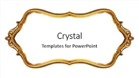  Presentation with gold frame - Amazing slide set having gold vintage frame isolated backdrop and a white colored foreground