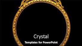  Presentation with gold frame - Audience pleasing slide set consisting of gold-vintage-frame-isolated backdrop and a black colored foreground