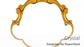  Presentation with gold frame - Colorful PPT theme enhanced with gold-vintage-frame-on-white backdrop and a white colored foreground