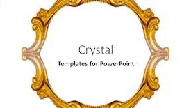  Presentation with gold frame - Beautiful theme featuring gold-vintage-frame-on-white backdrop and a white colored foreground