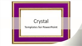  Presentation with gold frame - Theme featuring gold-violet frame isolated background and a white colored foreground