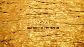  Presentation with gold design - Audience pleasing slide deck consisting of gold wave texture nature design backdrop and a yellow colored foreground