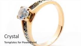  Presentation with white gold wedding - Slides featuring gold wedding rings isolated background and a white colored foreground